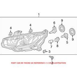 2006 odyssey drivers headlight metal bracket|Honda 33155.